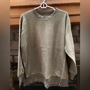 Aerie oversized brushed fleece pullover sweatshirt XS